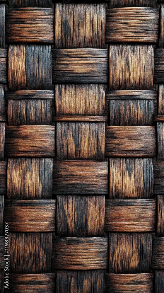Dark Brown Wooden Weave Pattern Background Texture Image Dark Brown Wooden Weave Pattern Background Texture Image