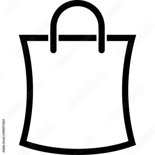 Simple vector icon shopping bag

