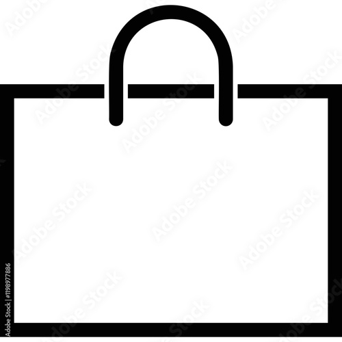 Simple vector icon shopping bag
