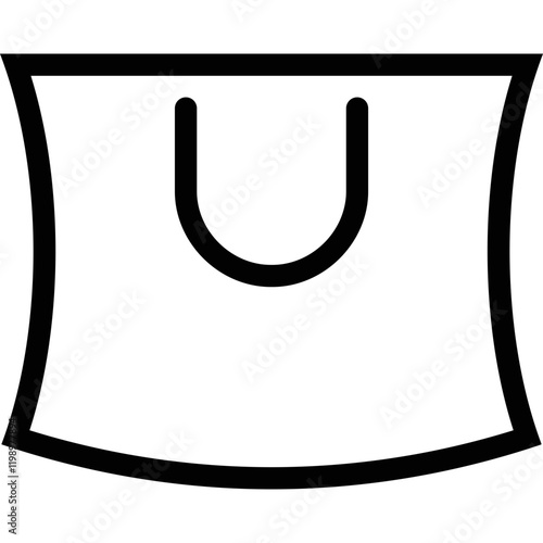 Simple vector icon shopping bag