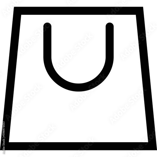 Simple vector icon shopping bag
