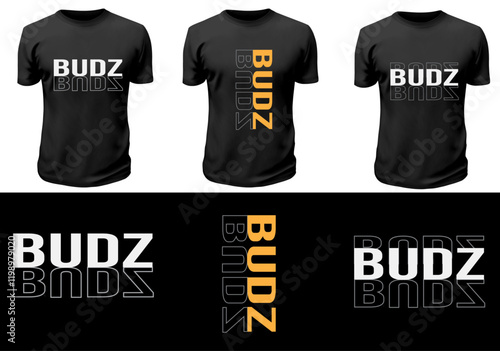 budz typography t shirt design template. vector and creative t shirt design  