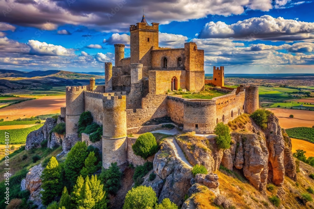 AI Photo: New Calatrava Castle Ruins, Spain - Copy Space AI Photo: New Calatrava Castle Ruins, Spain - Copy Space