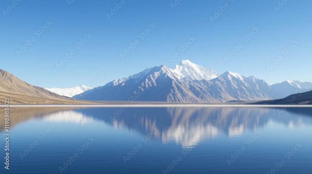 Majestic Mountain Reflection in Calm Lake Majestic Mountain Reflection in Calm Lake
