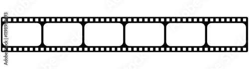 Film Strip icon. Movies Flim background with Flim roll. Film Strip icon. Black filled vector illustration.