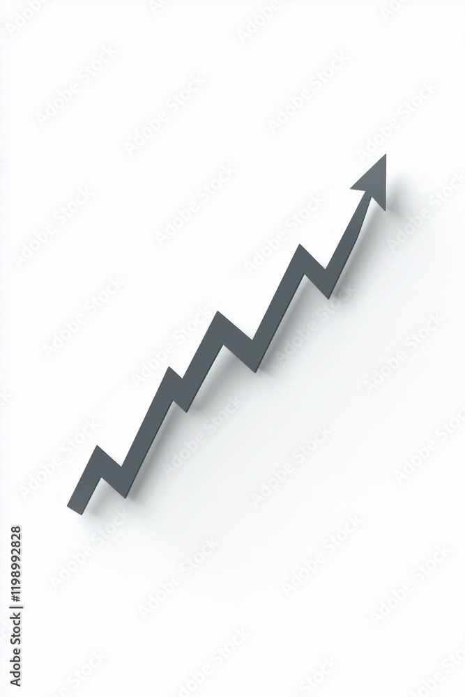 A simple white background with a line graph going upward, indicating a growing business or stock market A simple white background with a line graph going upward, indicating a growing business or stock market
