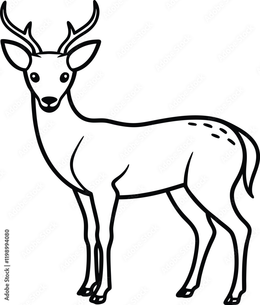 Fototapeta premium silhouette of a deer