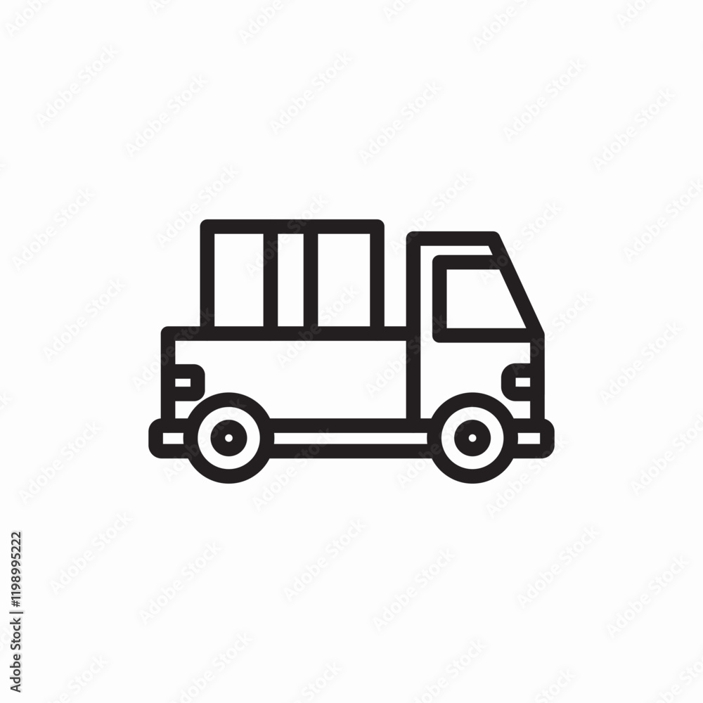 Delivery truck shipping service icon vector sign Delivery truck shipping service icon vector sign