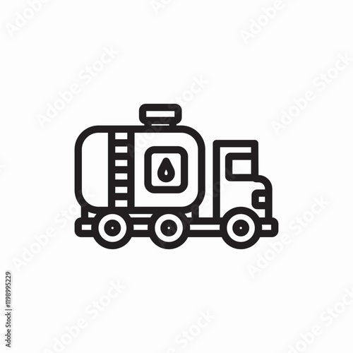 Garbage truck waste vehicle icon vector sign