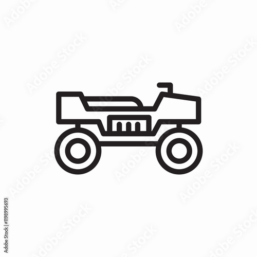 quad bike icon vector sign