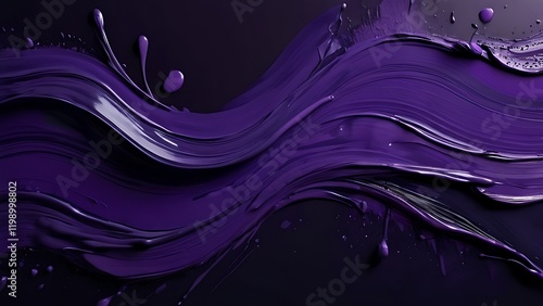 Black paint and Purple paint abstract background with bold brushstroke paint and halfstroke for wallpaper and backgound banner
