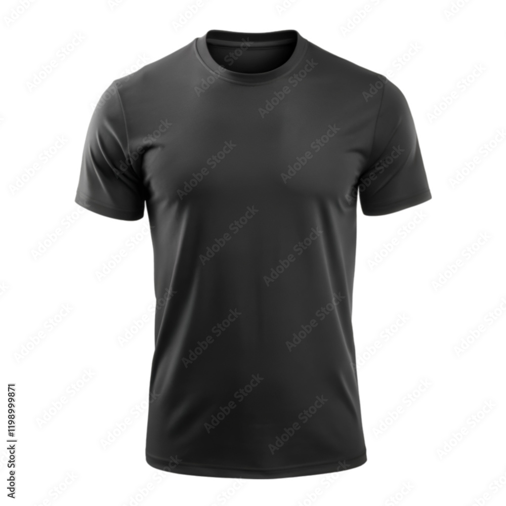 Black t- shirt isolated on transparent background Black t- shirt isolated on transparent background