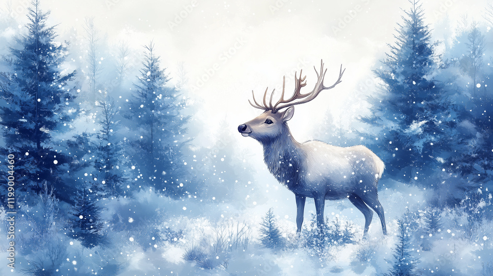 deer in the snow deer in the snow