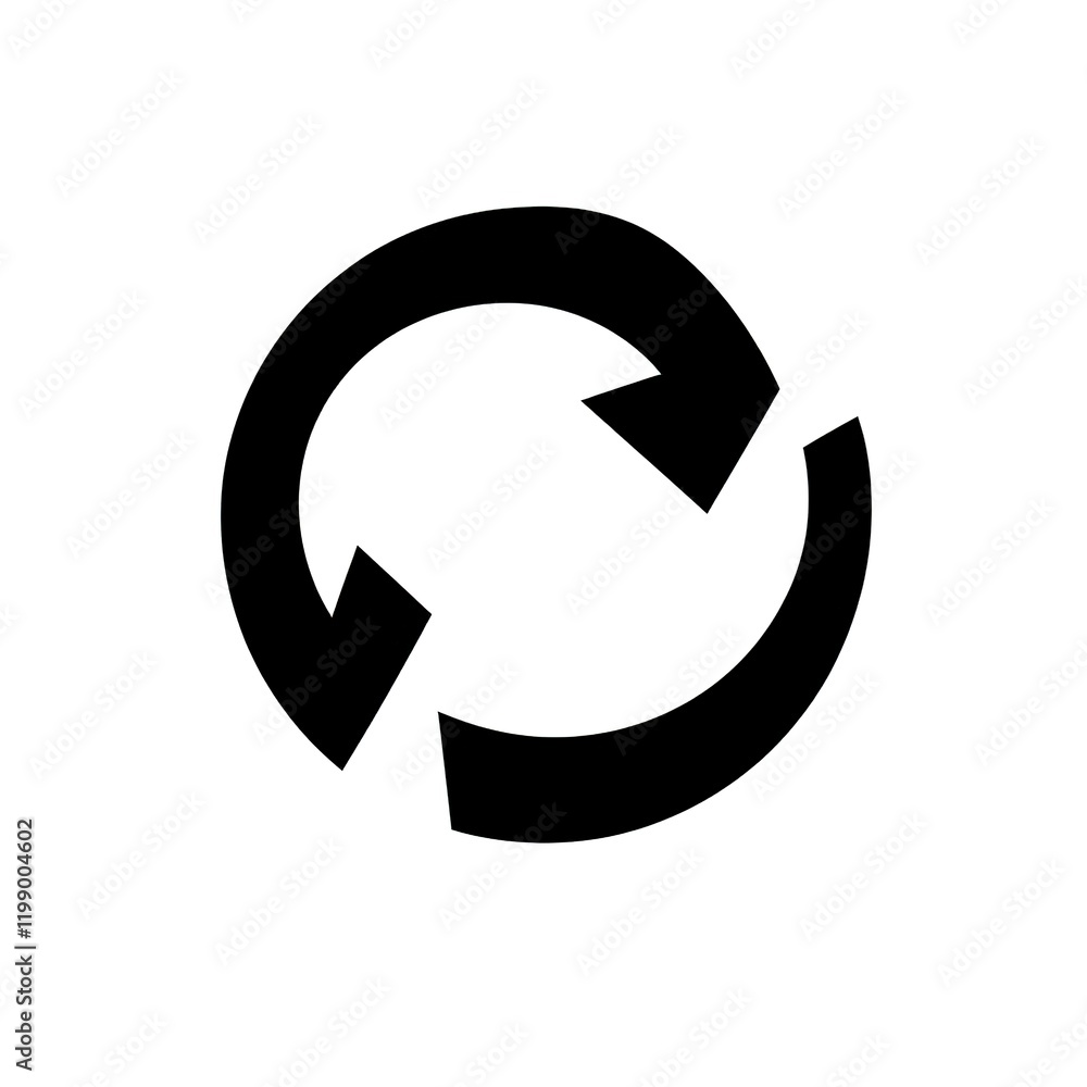 Seamless Looping Arrows Symbol Representing Continuous Process Seamless Looping Arrows Symbol Representing Continuous Process