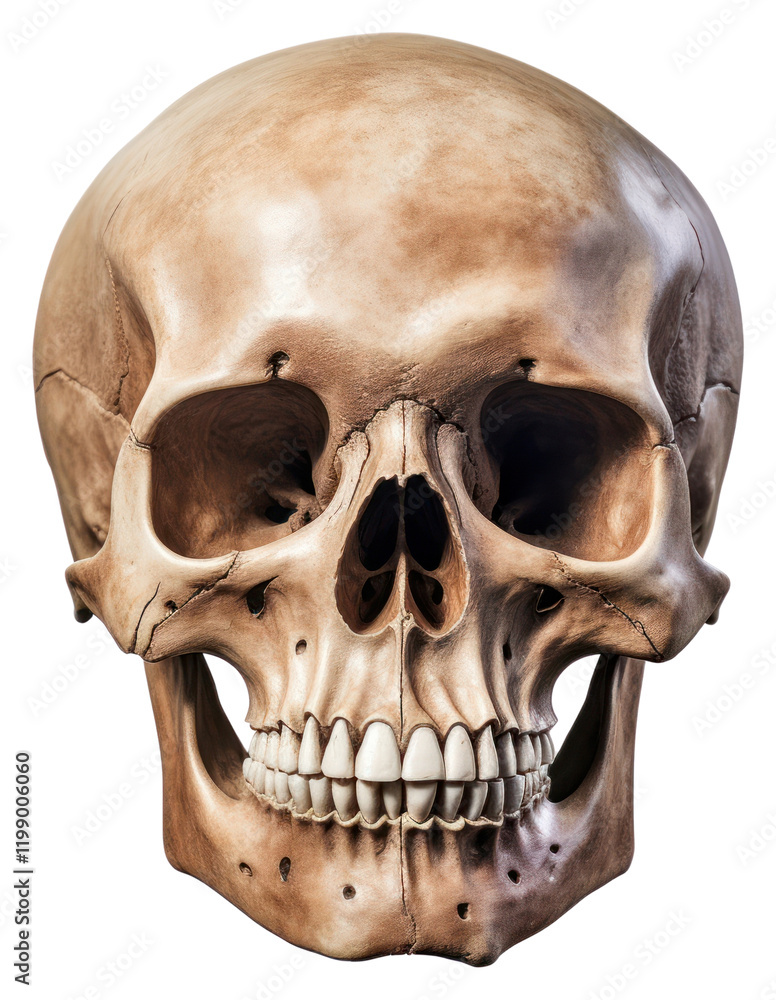 Obraz premium PNG Skull white background anthropology sculpture.