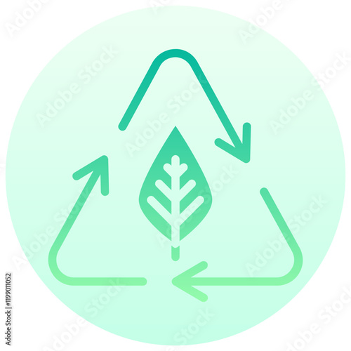 recycle vector round gradient icon