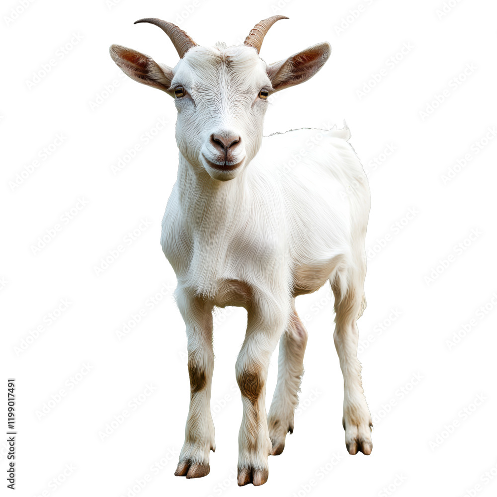 A animal from a farm, goat on isolated transparent background A animal from a farm, goat on isolated transparent background