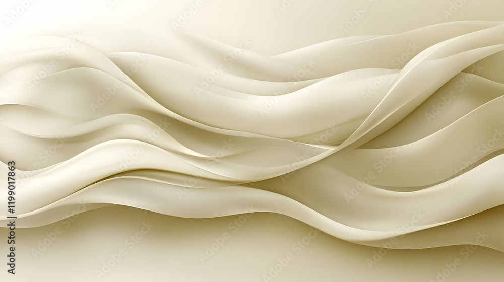 Obraz premium Beige fabric waves, abstract background, flowing design, website header
