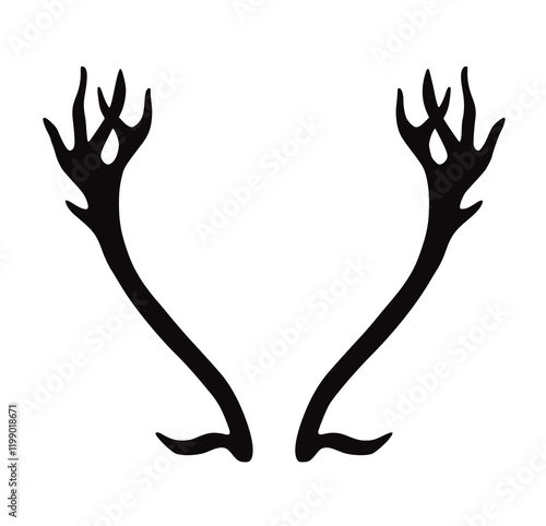 Geweih, Hirsch, Reh, Outdoor - Vektor