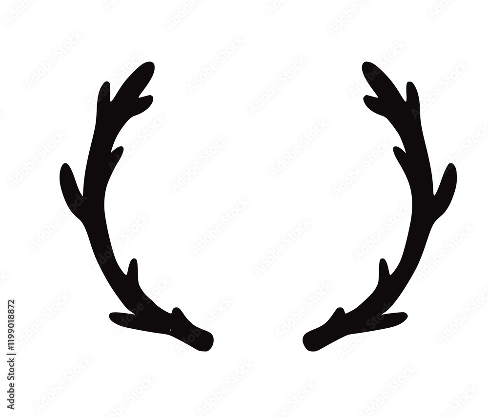 Obraz premium Geweih, Hirsch, Reh, Outdoor - Vektor