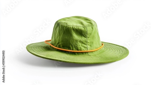 Green Bucket Hat for Outdoor Adventures. Generative AI photo