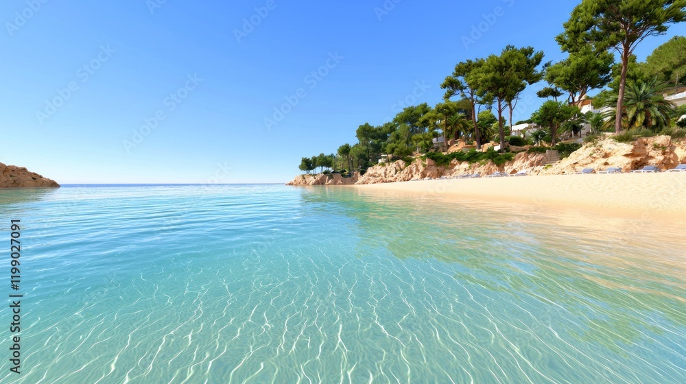 Naklejka premium Serene Beachscape