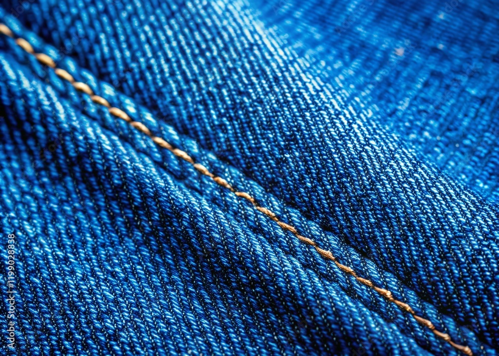 Blue Denim Texture Close-up Background, Copy Space Blue Denim Texture Close-up Background, Copy Space