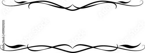 black and white set of delimiters for text, dividers