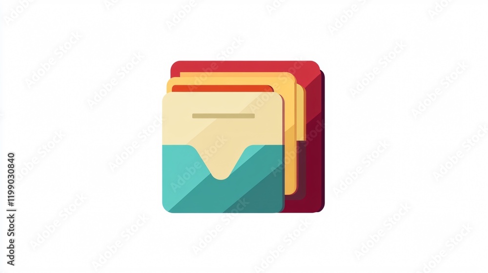 Professional Folder Icon Vector Isolated 2D Flat Vector Design Professional Folder Icon Vector Isolated 2D Flat Vector Design