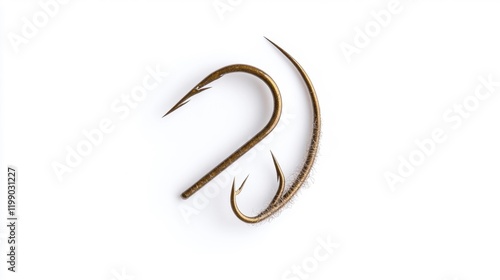 Fishing Hook Isolated on White Background. Generative AI photo