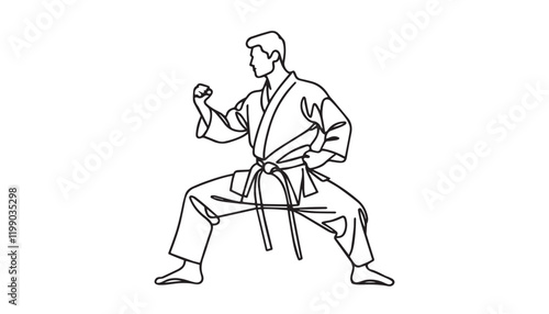 martial art line design