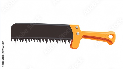 Professional Hand Saw Vector Illustration for Woodworking and Carpentry Projects