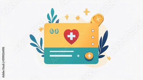Health Insurance Card Icon Vector Isolated - Transparent Design for Professionals