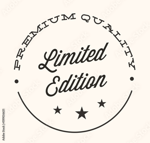 Vintage Limted Edition Badge, Vector