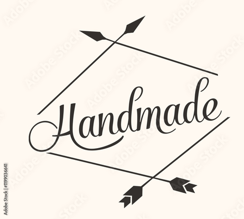Vintage Handmade Badge with Arrwows