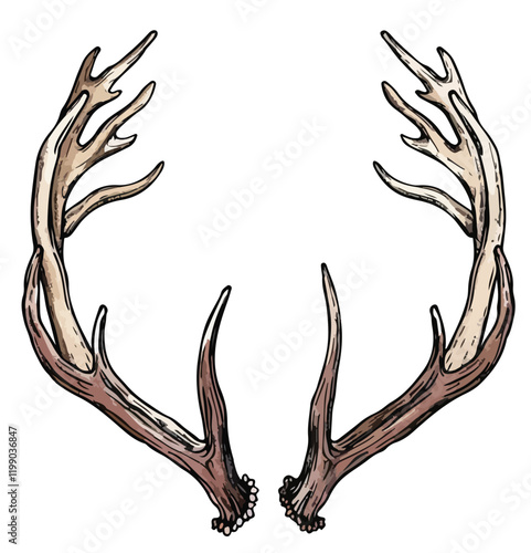 Geweih, Hirsch, Reh, Outdoor - Vektor