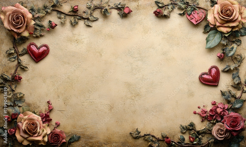 Background for a Valentine's Day banner with room for a message. Background for a Valentine's Day banner with room for a message.