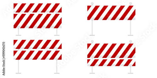 Barrier and Roadblock Equipment with Caution Tape and Hurdles for Safety Zones