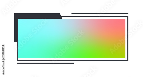 Futuristic element vector illustration. Colorful lower third video overlay.