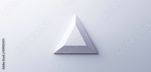 Minimalist triangle clipped to a white backdrop, high-resolution.