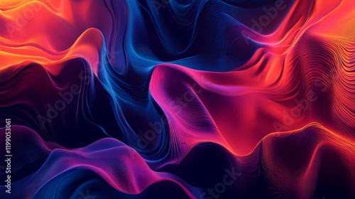 Abstract vibrant colors flowing background