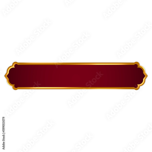 Free Download Islamic red text box with luxury gold frame - GFXLoad