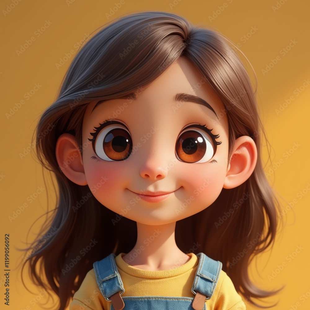Best-selling 3D cartoon image with bright and eye-catching colors featuring a character with captivating eyes and a charming smile cheerful and youthful mood DSLR settings medium aperture Best-selling 3D cartoon image with bright and eye-catching colors featuring a character with captivating eyes and a charming smile cheerful and youthful mood DSLR settings medium aperture