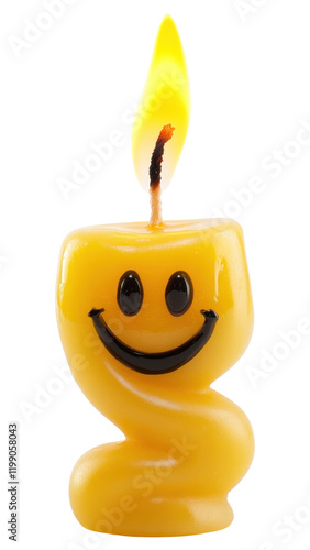 PNG Cute smiley fave party candle flame decorative smiling. photo