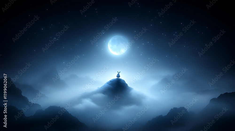 A magical depiction of a rabbit leaping towards a luminous moon in a dreamlike sky filled with pastel hues A magical depiction of a rabbit leaping towards a luminous moon in a dreamlike sky filled with pastel hues