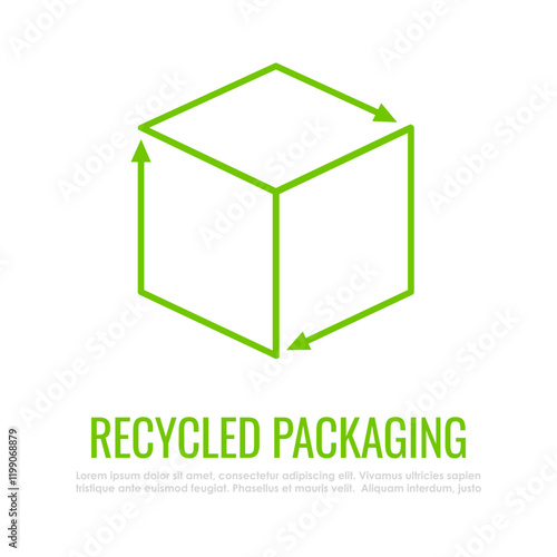 Recycled packaging vector icon