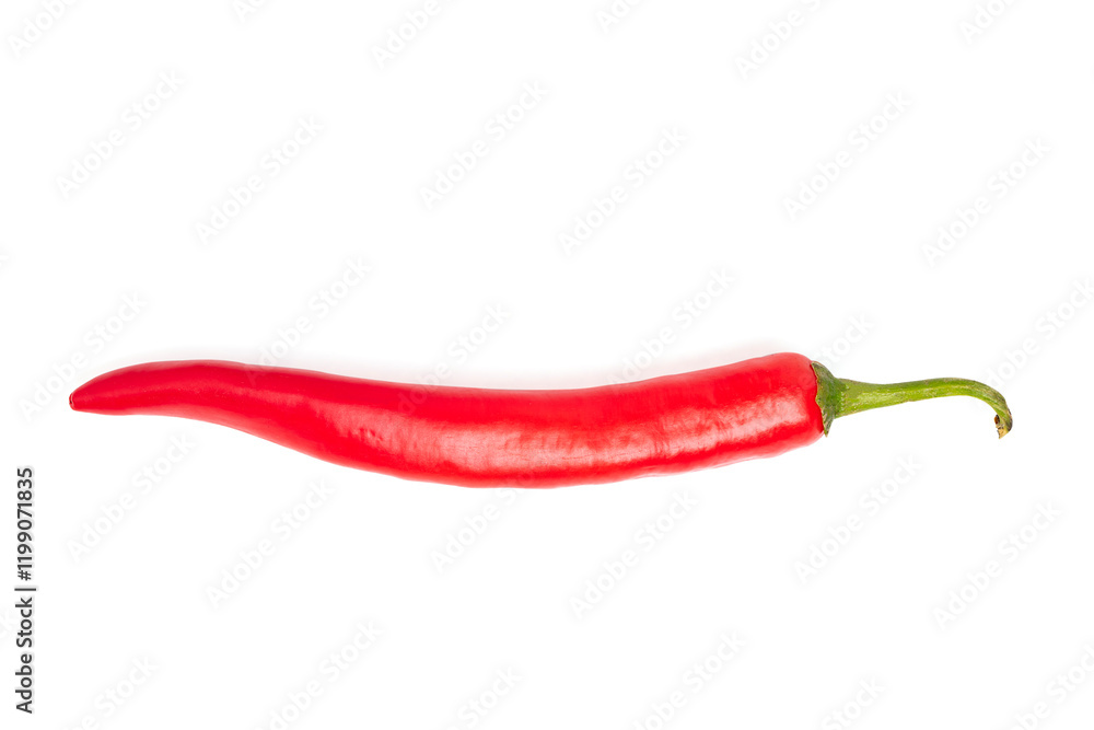 Red chilli pepper on white background. Red chilli pepper on white background.