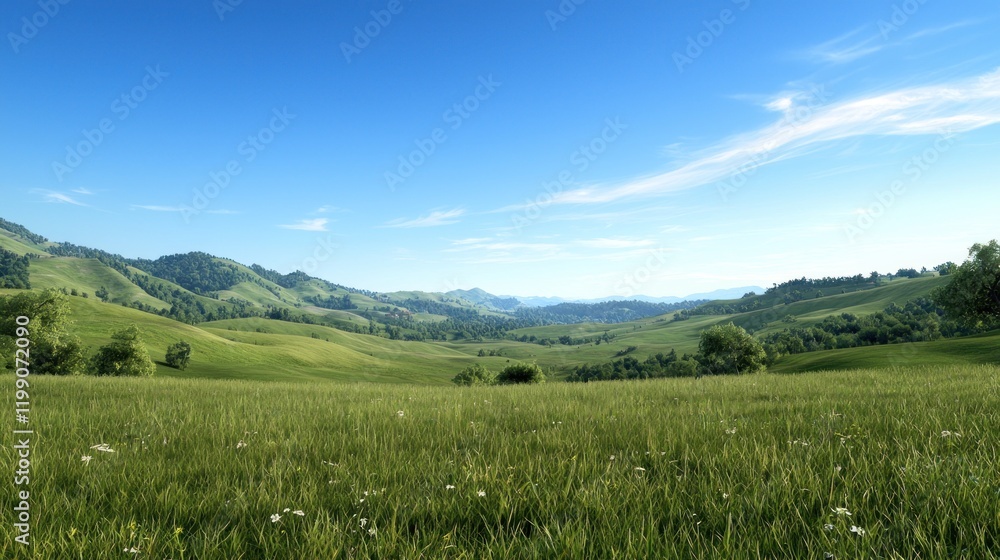 Serene Rolling Hills Meadow Serene Rolling Hills Meadow