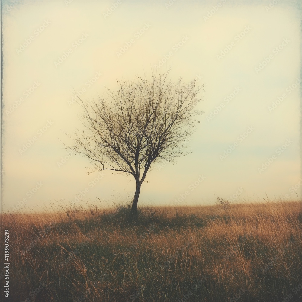 A single tree in the middle of a grassy field A single tree in the middle of a grassy field