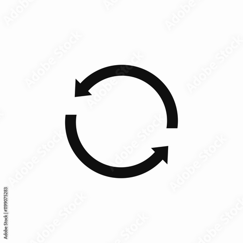 Refresh update sync arrow icon vector sign